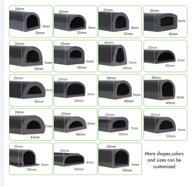 high quality d-type ship anti-collision rubber sealing strip
